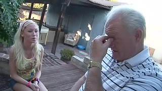 Old guy big dick replenished hardcore by hot ass blonde