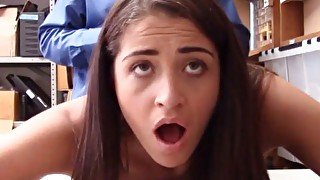 shoplifter young girl loses it to a hotness mall cop