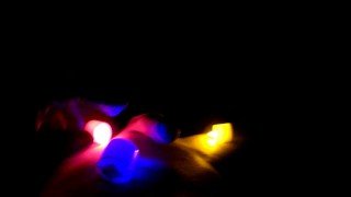 Male masturbation in colored lights