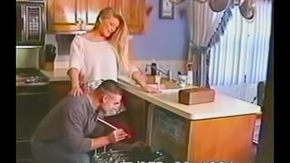 Horny Housewife Blows and Fucks Her Man in Vintage Clip