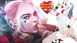 Harley Quinn BLOWJOB Queen CUM MOUTH COMPILATION Toon Heroine - DC Batman fellatio cum swallow sluts
