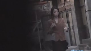 Sexy business lady with no panties sharked on the street