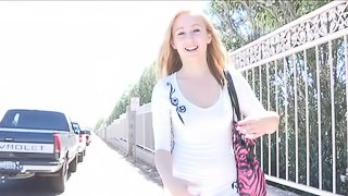 Public nudity turns her on so much the teen has to masturbate