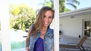 Sweet skinny teen has her first hardcore fuck on camera