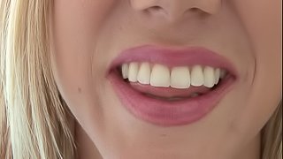 Sexy blond Sophie Crus has sweetest lips ever to suck