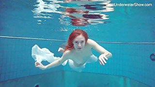 Bright and voracious vivid ex-GF of my buddy swims like a horny mermaid