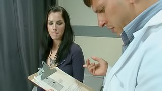 Sexy babe visiting a doctor and let him fuck her
