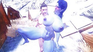 3D Sexy Blue Bimbo Elf Likes Big Huge Legioners Cocks