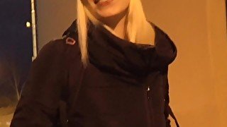 Public Agent hot blonde gives it to him for his cash offer