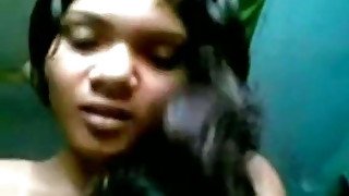 Naughty Indian girl with perky tits rides hard dick in cowgirl position
