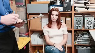 Sex in the small office with a spicy brunette babe Jaycee Starr