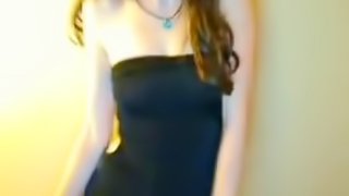 Sexy teen gives sexy webcam striptease