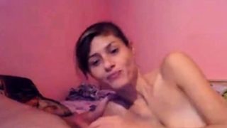 ugly Romanian bitch fuck on webcam