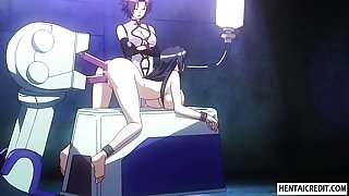 Tied up hentai babe gets pussy and ass toyed rough