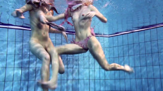 Duna and Nastya horny underwater lesbians