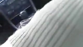 Delightful collage hottie sucks penis until it cums.