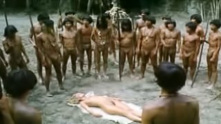 Naked Blonde Monica Zanchi Captured by Cannibals