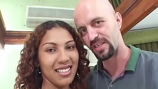 Mesmerizing Latina having her nice ass fondled before being drilled hardcore in an interracial sex