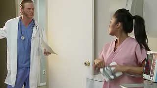 A sweet nurse gets fucked hard by an angry doctor