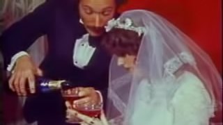 Vintage bride gets her asshole pounded doggy style