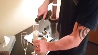 Lara is fucked in her hotel room by room service (creampie)