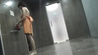 Hidden cam in shower doesnt miss any nude pussy