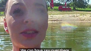 PublicAgent Bikini girl with big tits fucked at the lake