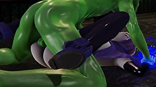 [3dhentai] Titans - Gar (Beast Boy) gets rough with Raven 4K [restrained,Anal, BJ]