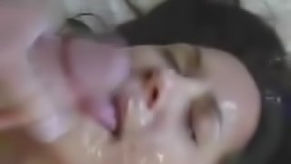 Teabagging & giving her a massive facial