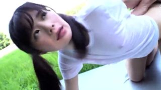 Amateur Asian does doggystyle with boyfriend