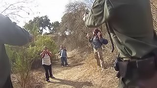 Out in the desert a border agent fucks a chick he arrested
