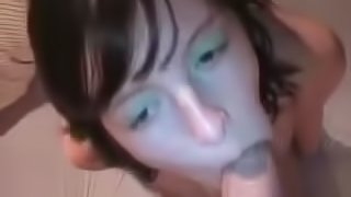 Slutty girlfriend gives expert blowjob