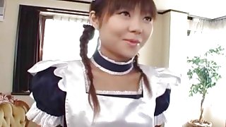 Naughty Natsumi is a hot Asian maid getting into cosplay sex