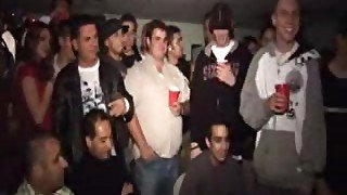 Threesome slut at a college party
