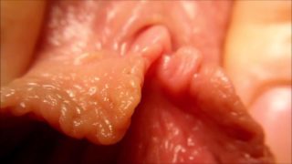 (EXTREME CLOSE UP) Playing with a pussy and a clitoris (relax video) - part.1