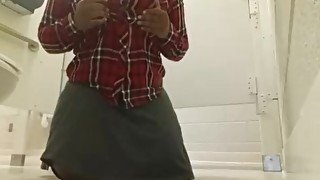 Schoolgirl Playing in Bathroom & attempts Anal Play