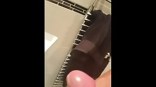 Baby oil throbbing cock cumshot