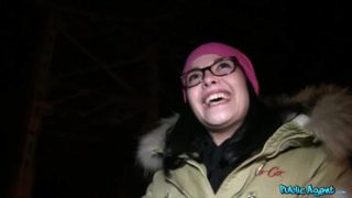 Babe with Glasses Fucked Outside