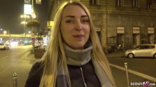 GERMAN SCOUT - TEENY AMARIS BEI ECHTEM STRASSENCASTING AO GEFICKT