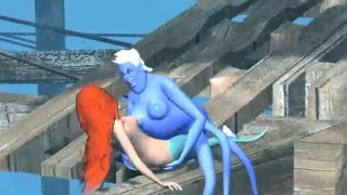 Hot 3D redhead Ariel getting fucked by Ursula