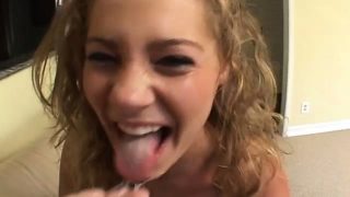 Busty Young Blonde Misty May Takes On Four Dongs