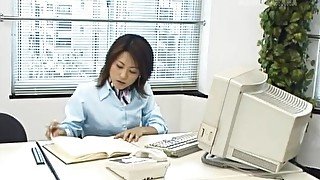Hot ass Japanese girl Rina Katsura enjoys getting fucked in the office
