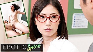 Deviante Cute Japanese wife cheats with her teacher colleague and gets a wet creamy pussy creampie