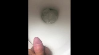 Just a morning piss with a floppy cock