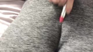 Masturbating fully clothed to wet orgasm