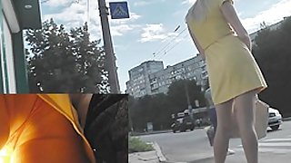 Spectacular street upskirt footage