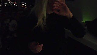 lesbian tinder date with a hot blonde followed by dirty lesbian fuckfest