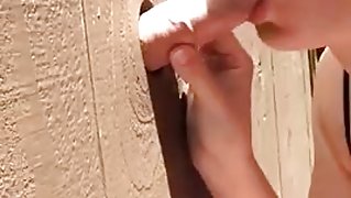 Outdoor Gloryhole Thru Knothole