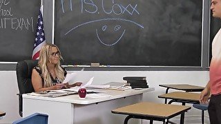 MILF Trans Teacher Fucks Student During Exams - GenderX