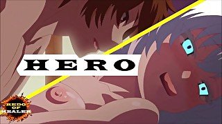 Redo of Healer HERO FUCKS BUSTY HOTTIE - animated Hentai BLUE EYES girl big tits cartoon fuck boobs